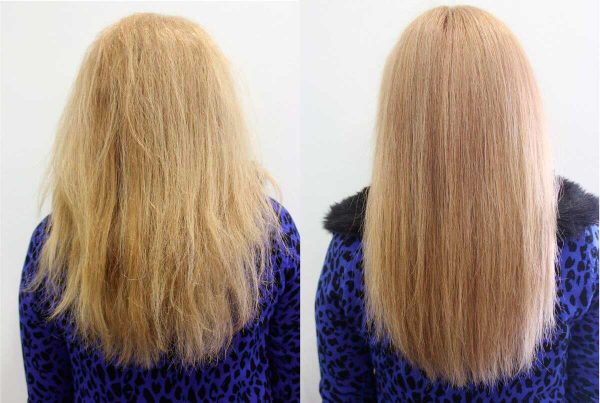 Волосы до и после домашнего ламинирования