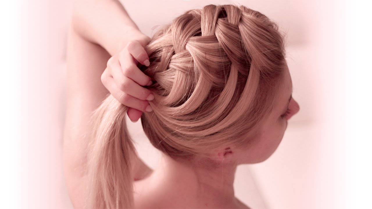 Как сделать прическу волосы собранные в косу