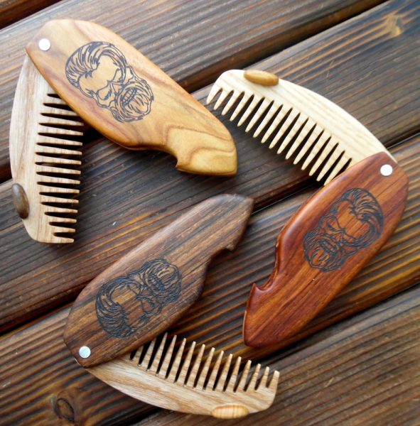 Деревянные расчёски для бороды и усов