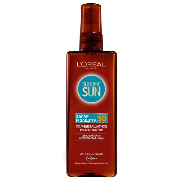 Сухое масло «Безупречный загар» L'Oreal Sublime Sun Oil SPF 30