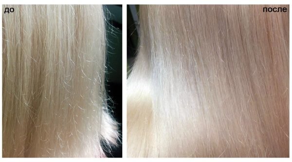 До и после полировки волос машинкой
